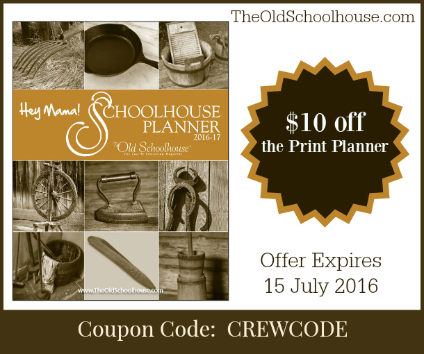 TOS Print Homeschool Planner Coupon Code