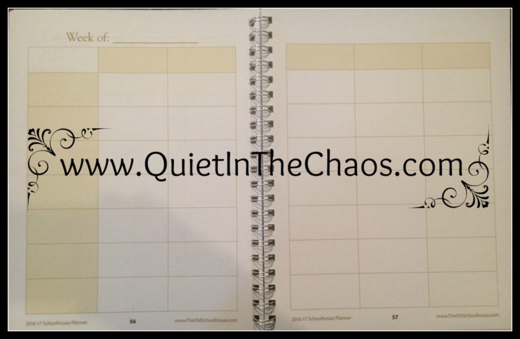Weekly Spread TOS Planner