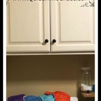Chalk Painted Laundry Room Cabinets